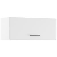 KÜCHENOBERSCHRANK 90/35,7/34,2 cm  in Weiß  - Edelstahlfarben/Weiß, Basics, Holzwerkstoff/Metall (90/35,7/34,2cm) - Impuls