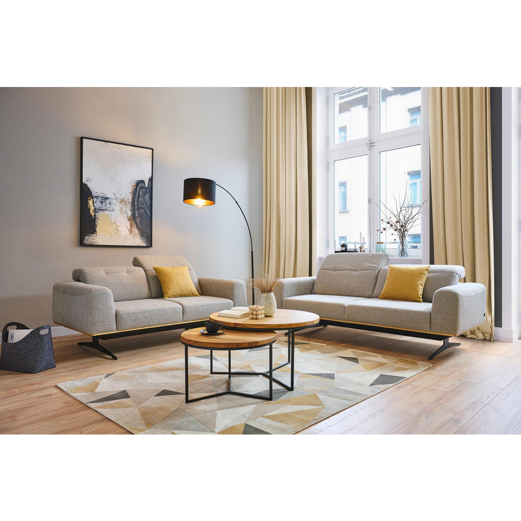 Thumbnail - Novel 2-Sitzer-Sofa, Beige, Holz, Textil, Eiche, 174x76-97x102 cm, Typenauswahl, Fußauswahl, Lederauswahl, Stoffauswahl,...
