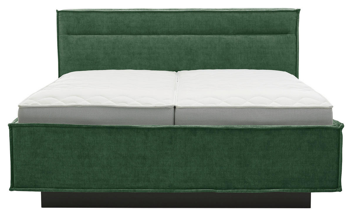 POLSTERBETT gepolstertes Kopfteil, Bettkasten, Lattenroste, Matratzen 180/200 cm  in Dunkelgrün  - Schieferfarben/Dunkelgrün, Design, Textil (180/200cm) - Musterring
