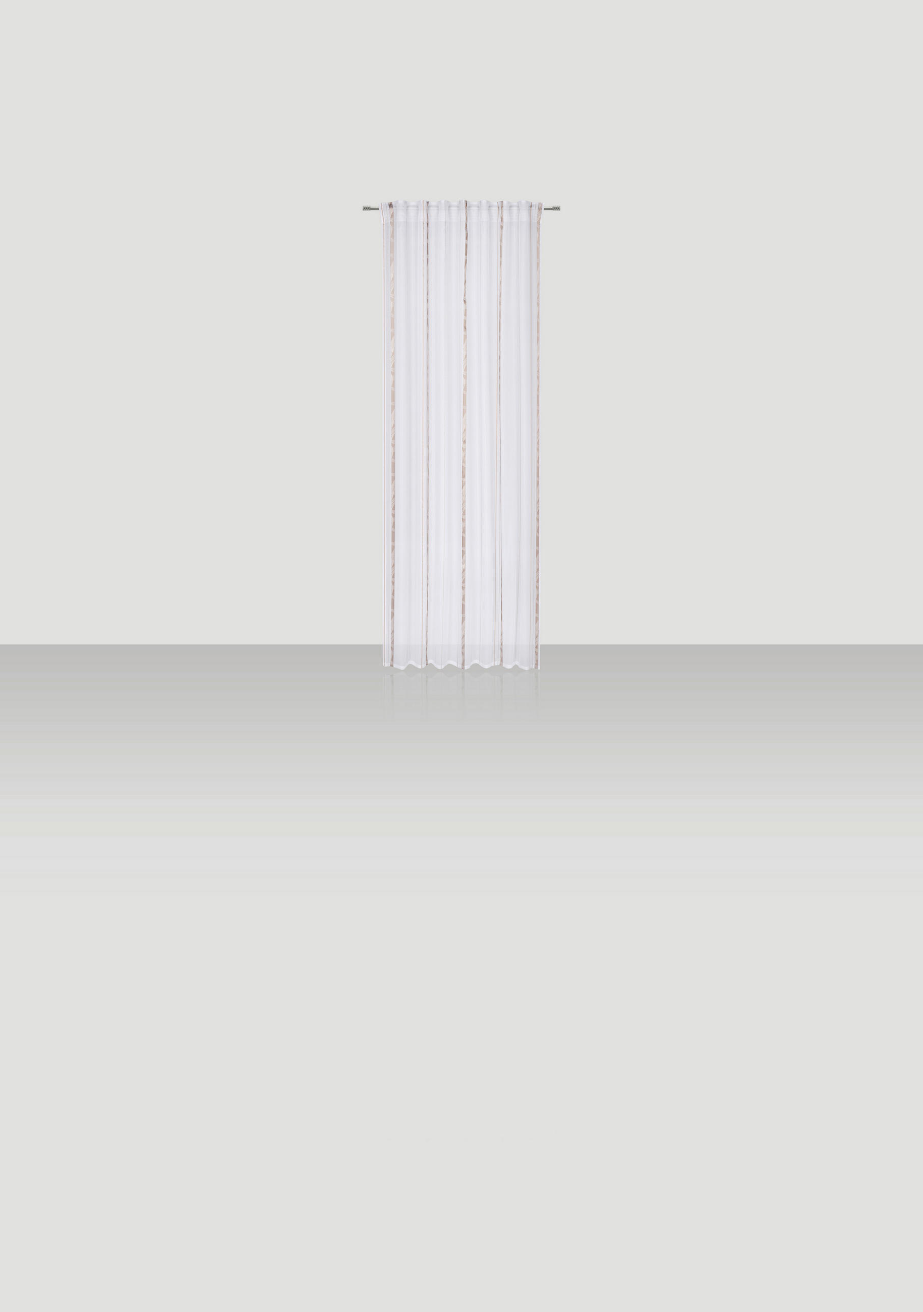 FERTIGVORHANG halbtransparent  - Beige, KONVENTIONELL, Textil (140/255cm) - Novel