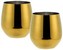 GLÄSERSET  2-teilig  - Goldfarben, MODERN, Metall - Echtwerk