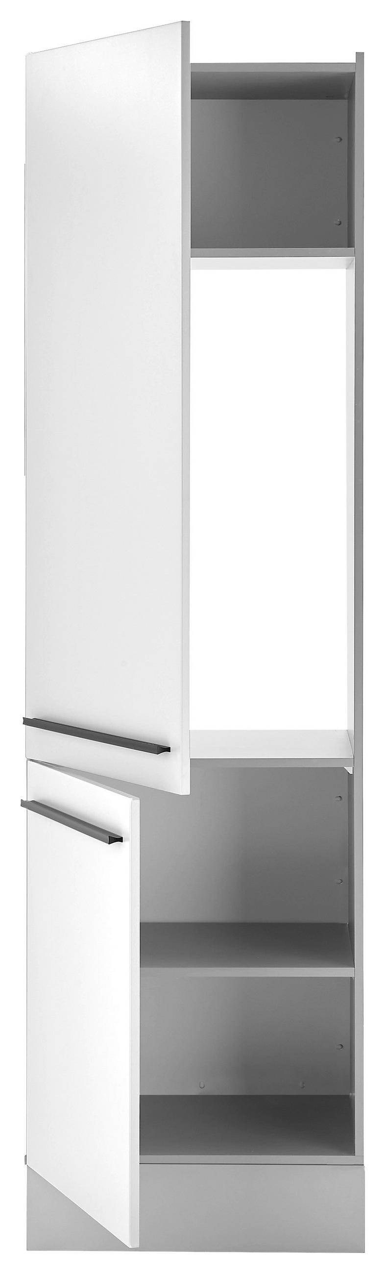 GERÄTEUMBAUSCHRANK 60/211/57 cm  in Weiß  - Schwarz/Weiß, Design, Holzwerkstoff/Kunststoff (60/211/57cm) - MID.YOU