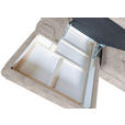 WOHNLANDSCHAFT Creme Struktur  - Creme/Schwarz, KONVENTIONELL, Textil/Metall (188/357/253cm) - Carryhome