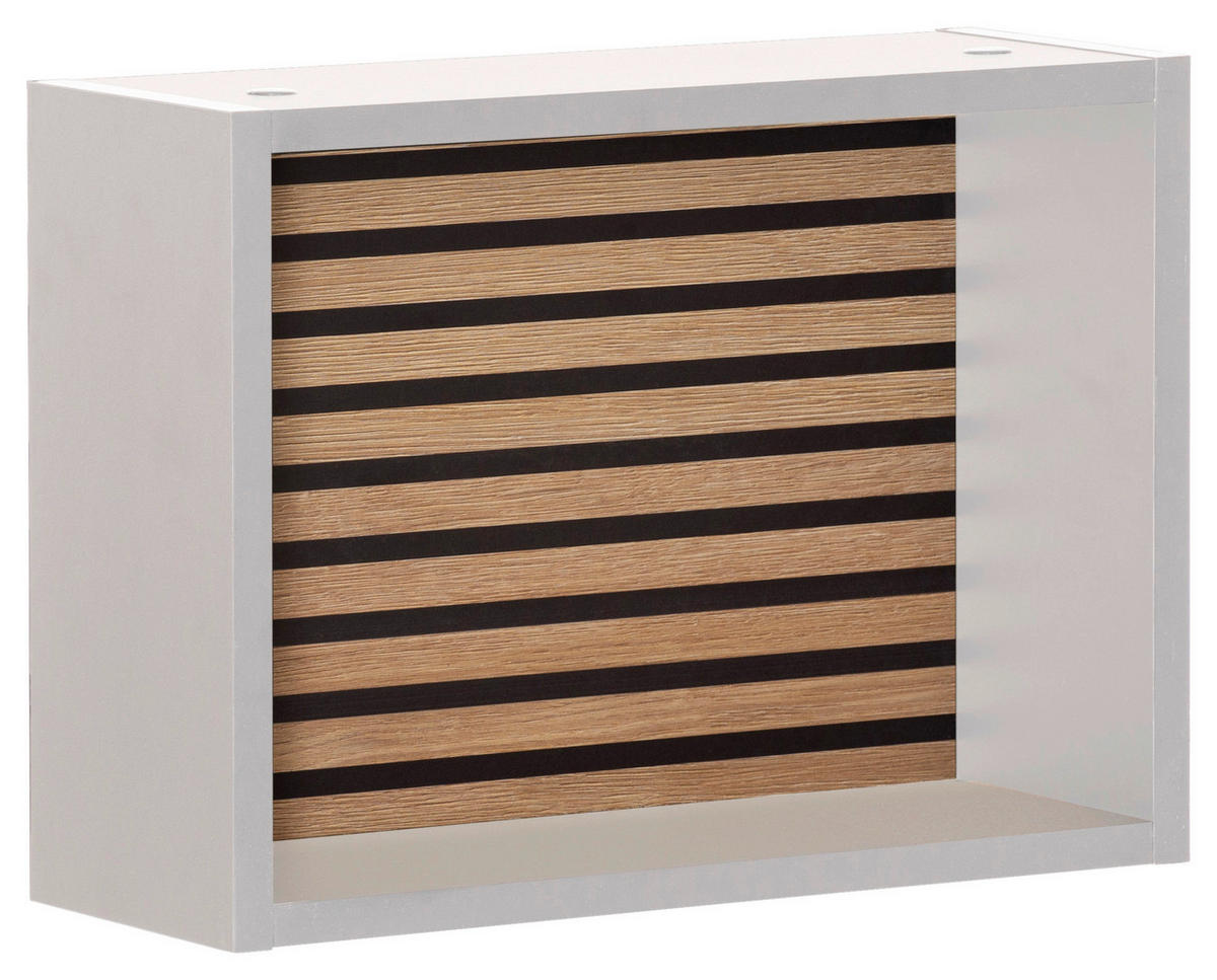 REGAL Weiß, Eichefarben  - Eichefarben/Weiß, MODERN, Holzwerkstoff (40,2/30,2/15,7cm) - MID.YOU