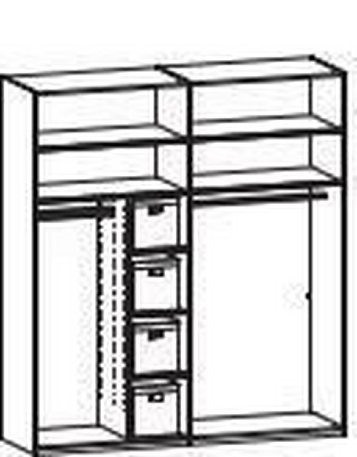 DREHTÜRENSCHRANK in Weiss  - Chromfarben/Weiss, Design, Holzwerkstoff/Metall (201/223/60cm) - home24