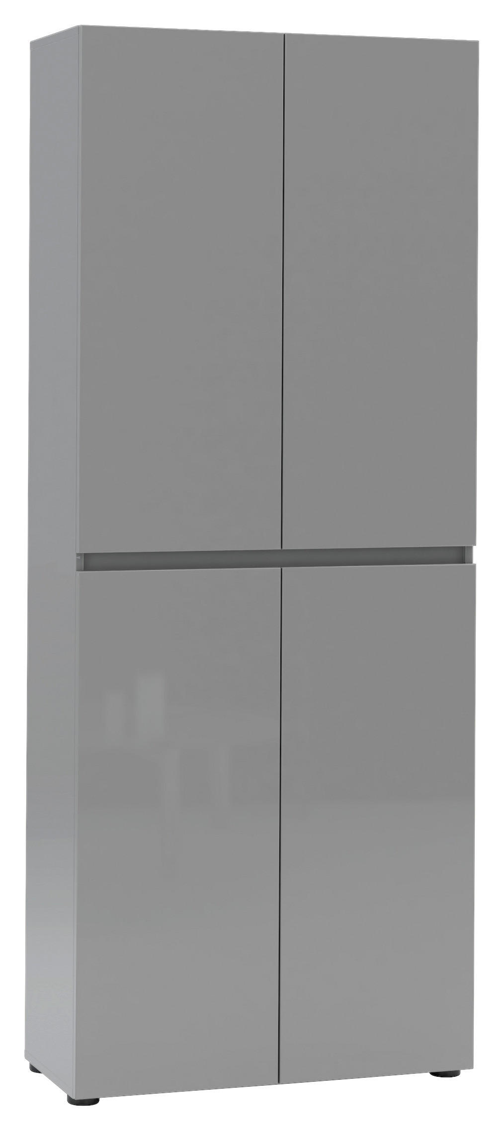 SCHUHSCHRANK Grau  - Schwarz/Grau, Design, Holzwerkstoff/Kunststoff (80/200/34cm) - Xora