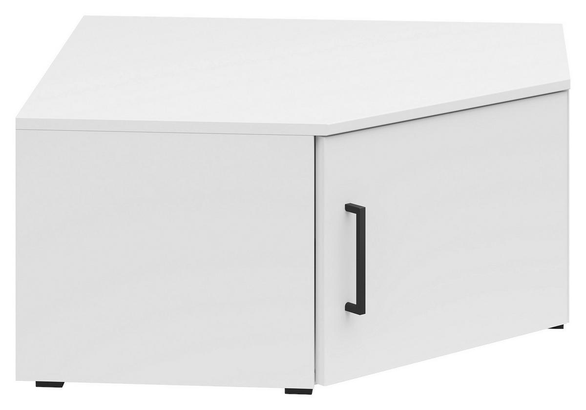 SZEKRÉNYRÁTÉT  - fekete/fehér, Modern, műanyag/faalapú anyag (71,5/35/71,5cm) - Carryhome