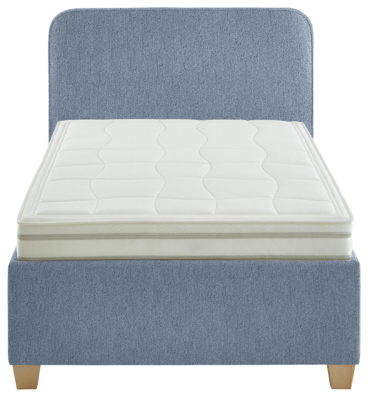 POLSTERBETT 120/200 cm  in Blau  - Blau/Weiss, Konventionell, Holz/Textil (120/200cm) - Beldomo - Sleep