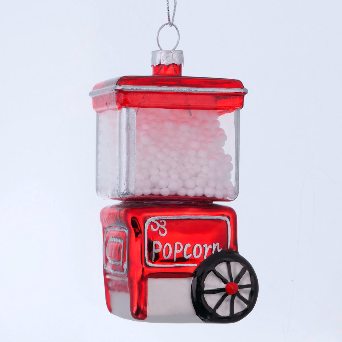VIANOČNÁ OZDOBA - červená, Design, plast/sklo (5,5/4,2/9cm)