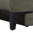 SCHLAFSOFA  mit Stoffauswahl Cord Olivgrün  - Schwarz/Olivgrün, Design, Textil/Metall (200/85/90cm) - Novel