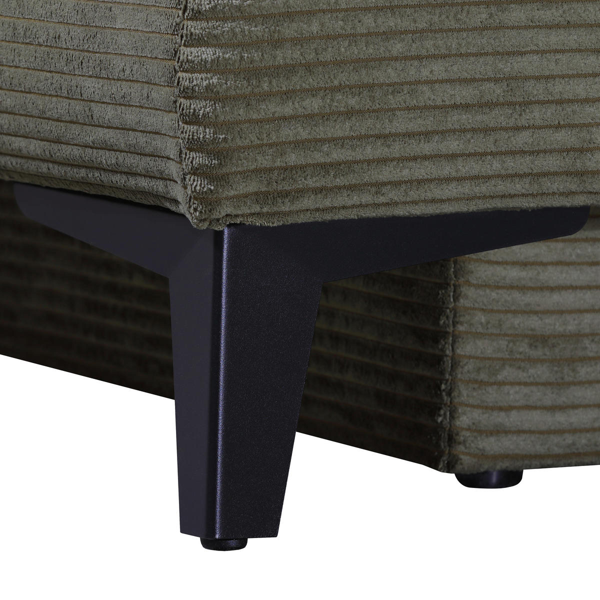 SCHLAFSOFA  mit Stoffauswahl Cord Olivgrün  - Schwarz/Olivgrün, Design, Textil/Metall (200/85/90cm) - Novel