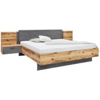 BETTANLAGE - Fichtefarben/Grau, MODERN, Textil (180/200cm) - Livetastic