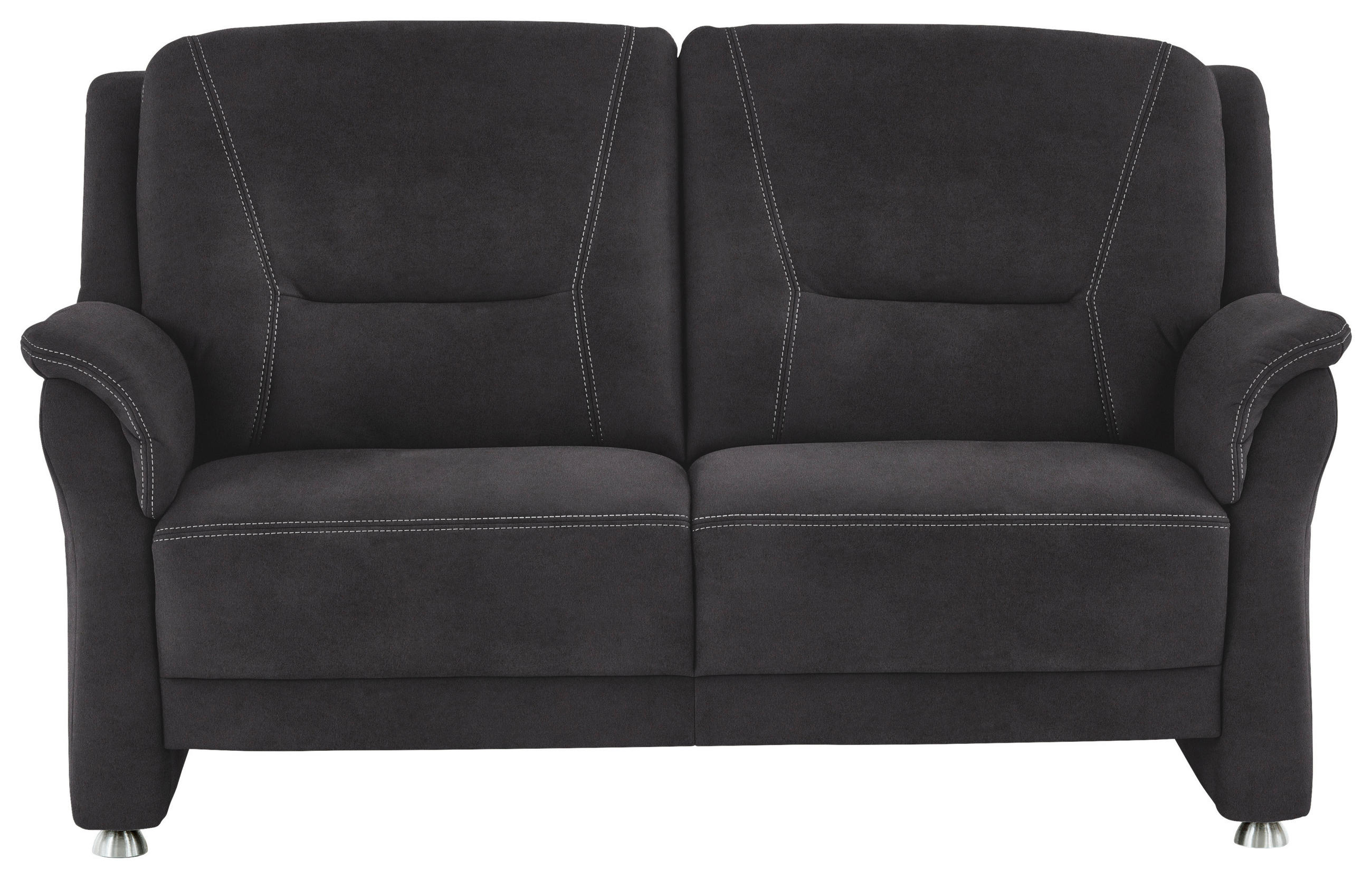 2,5-SITZER in Mikrofaser Anthrazit  - Anthrazit/Beige, Konventionell, Textil/Metall (172/100/89cm) - Beldomo Comfort