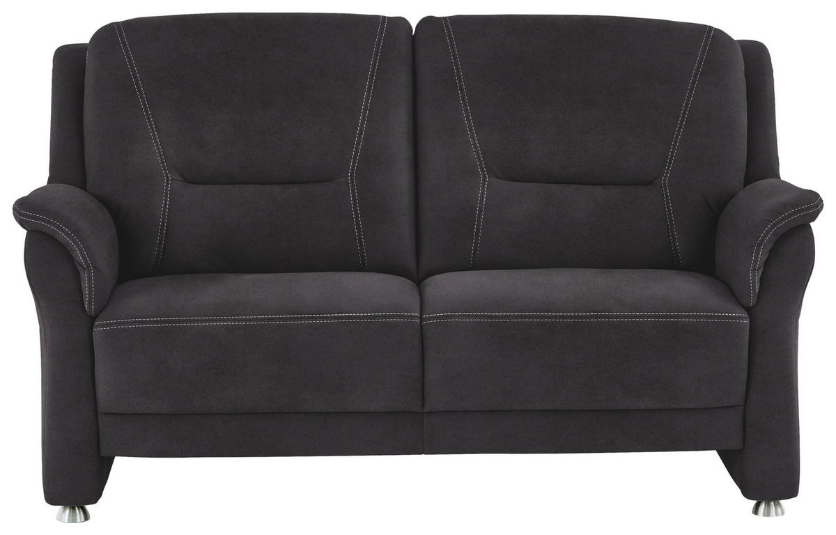 2,5-SITZER in Mikrofaser Anthrazit  - Anthrazit/Beige, Konventionell, Textil/Metall (172/100/89cm) - Beldomo Comfort