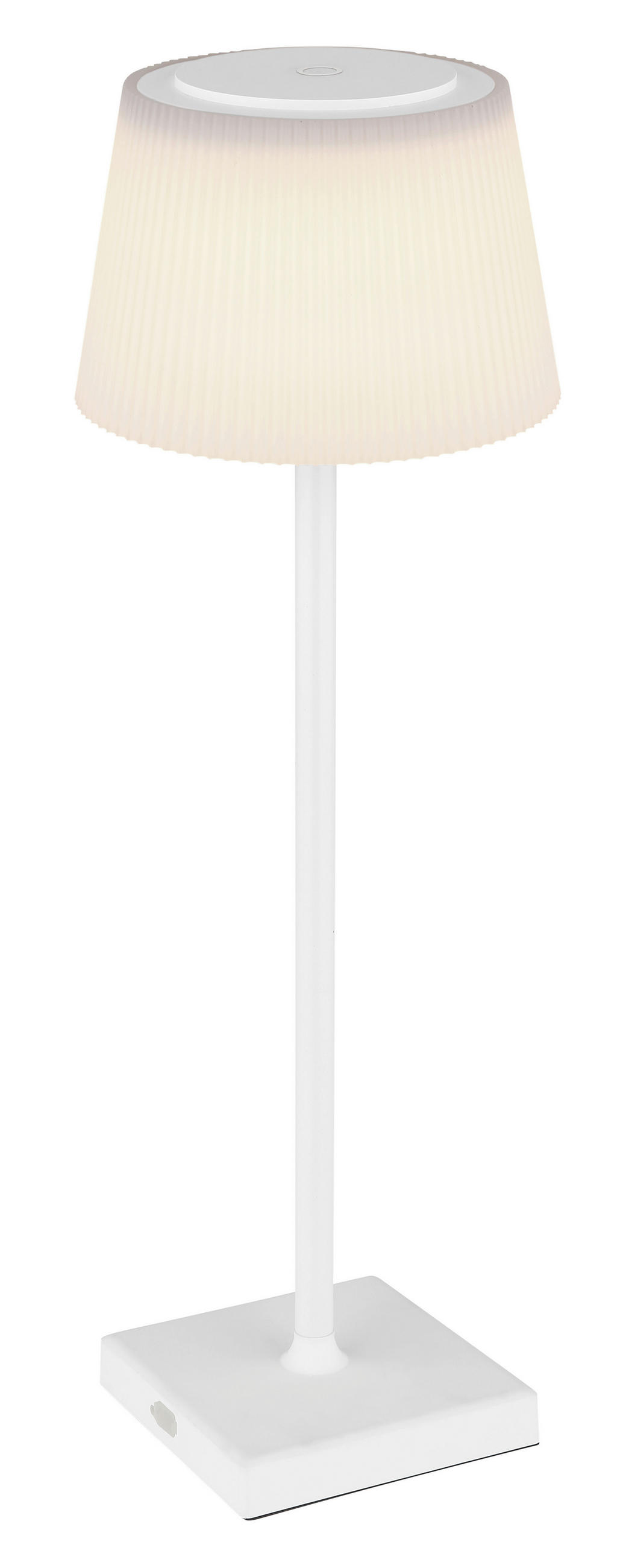 STOLNÍ LAMPA NA BATERIE 13,1/13,1/38 cm - bílá, Konvenční, kov/plast (13,1/13,1/38cm) - Globo