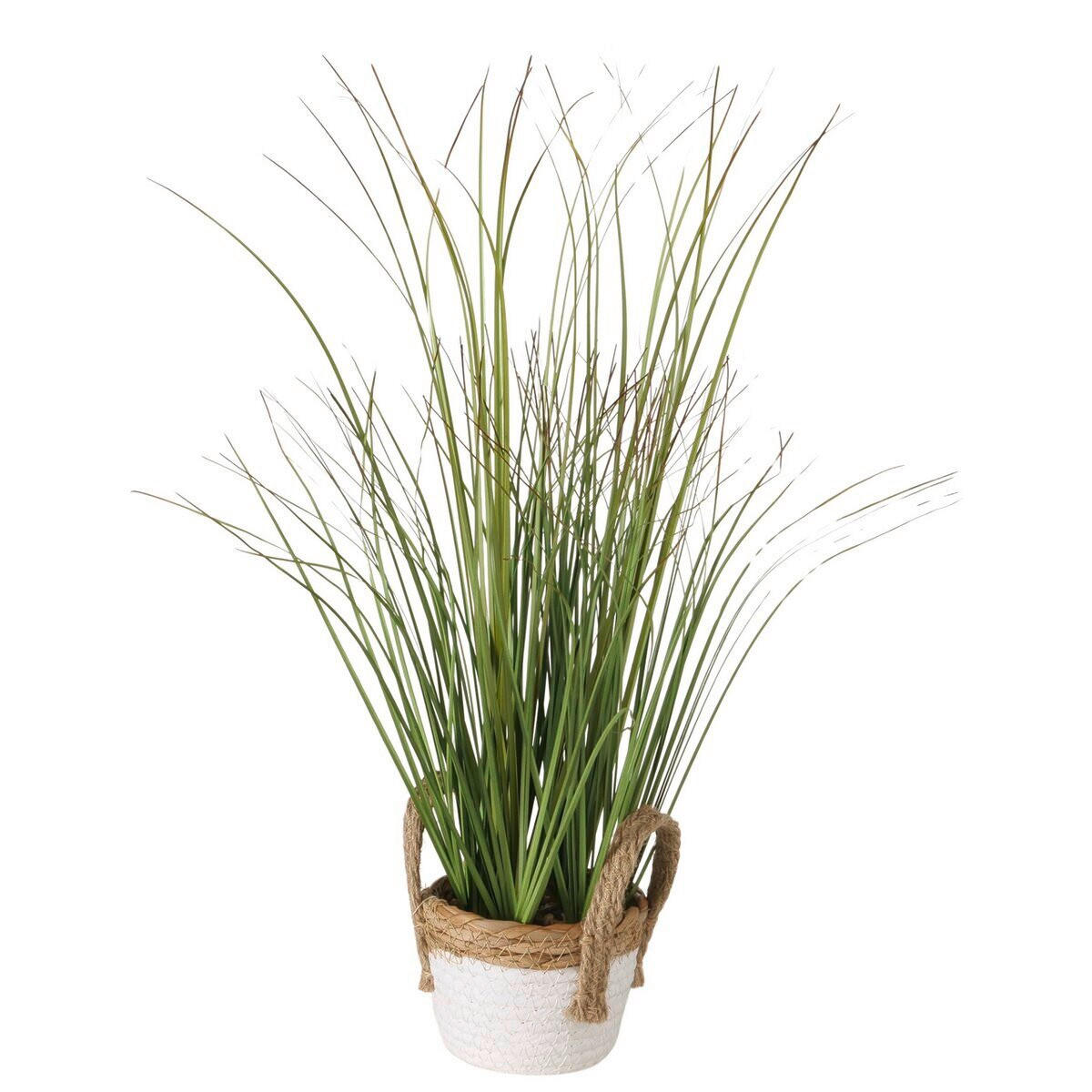 UKRASNA BILJKA - zelena/bela, Osnovno, kamen/plastika (22/22/49cm) - Boltze Home