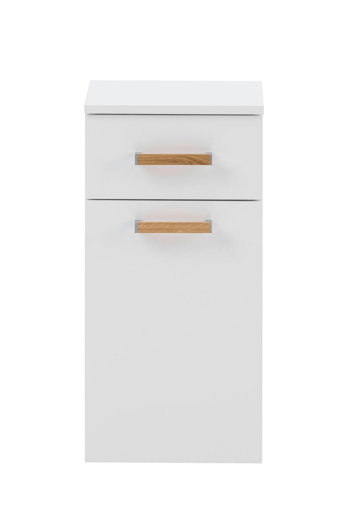 SPODNÍ SKŘÍŇKA, bílá, bílá, 32,7/67/35,3 cm - bílá/barvy stříbra, Konvenční, kov/dřevo (32,7/67/35,3cm) - Stylife