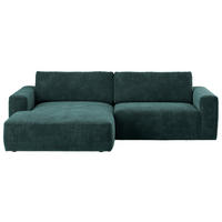 ECKSOFA in Mikrofaser Grün  175/283 cm  - Schwarz/Grün, MODERN, Kunststoff/Textil (175/283cm) - MID.YOU