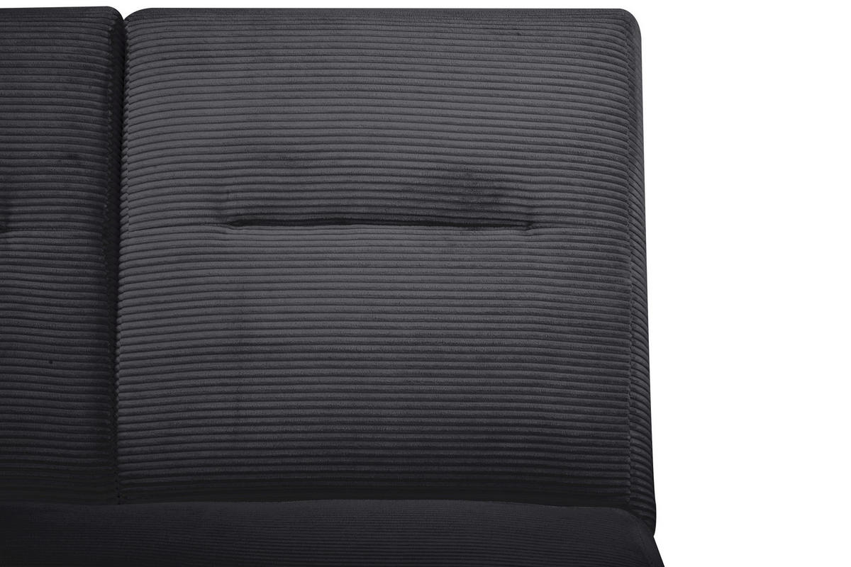 SCHLAFSOFA in Cord Schwarz  - Schwarz, Design, Textil (159/88/160cm) - Livetastic