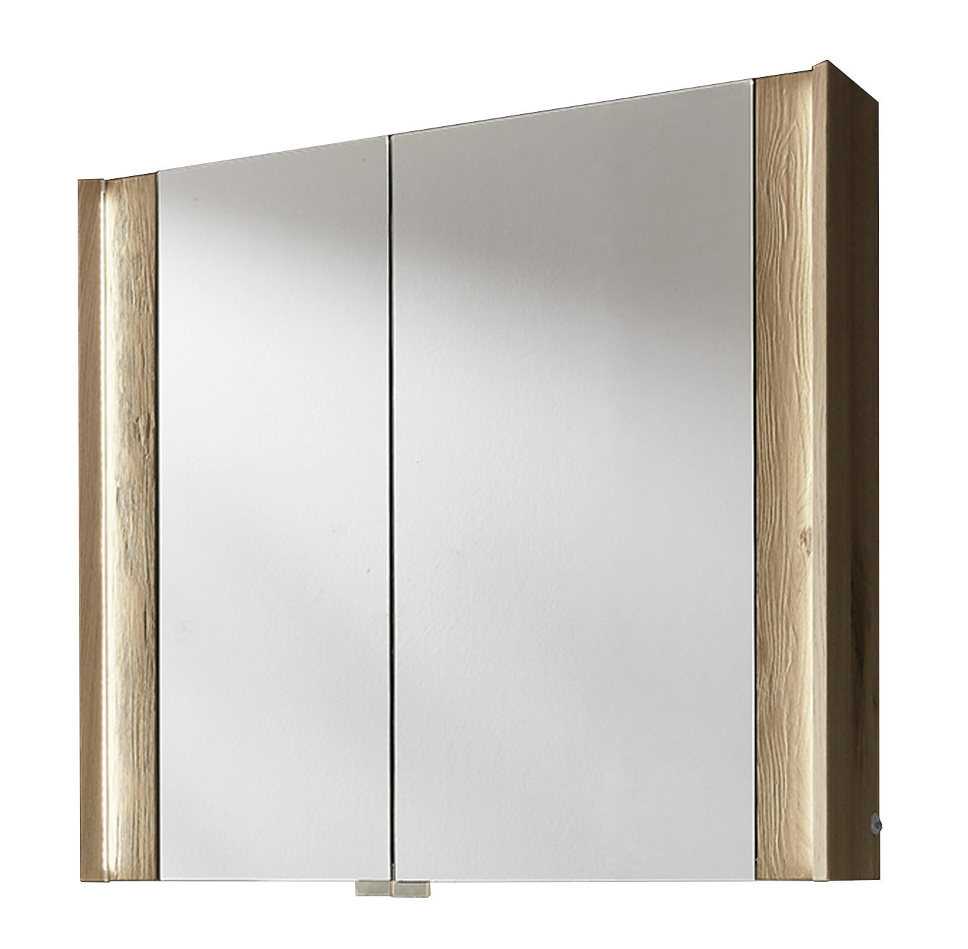 SPIEGELSCHRANK 82/76,8/20,8 cm - Eichefarben/Silberfarben, MODERN, Glas/Holz (82/76,8/20,8cm) - Valdera