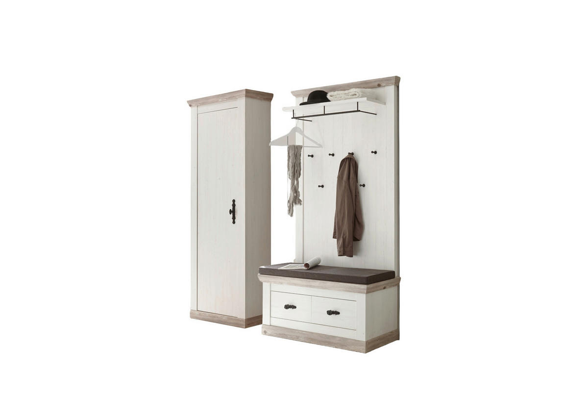 GARDEROBE 3-teilig  in 190/201/45 cm  - Hellbraun/Pinienfarben, Design, Holzwerkstoff (190/201/45cm) - MID.YOU