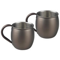 MOSCOW-MULE-BECHER  - Schwarz, Design, Metall (8,5/9,5cm) - Novel