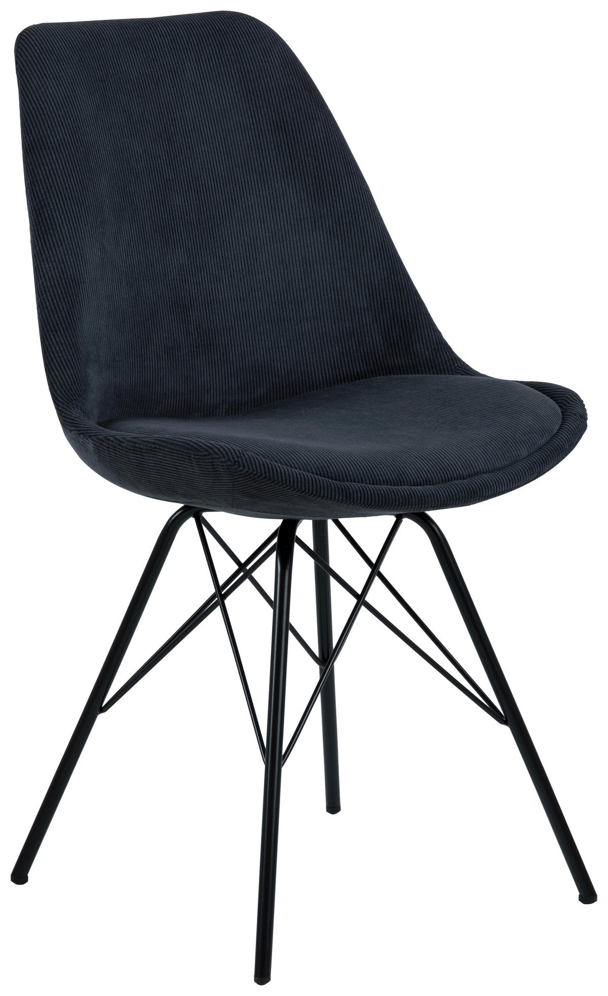 STOLIČKA - čierna/antracitová, Konventionell, kov/textil (48,5/85,5/54cm)