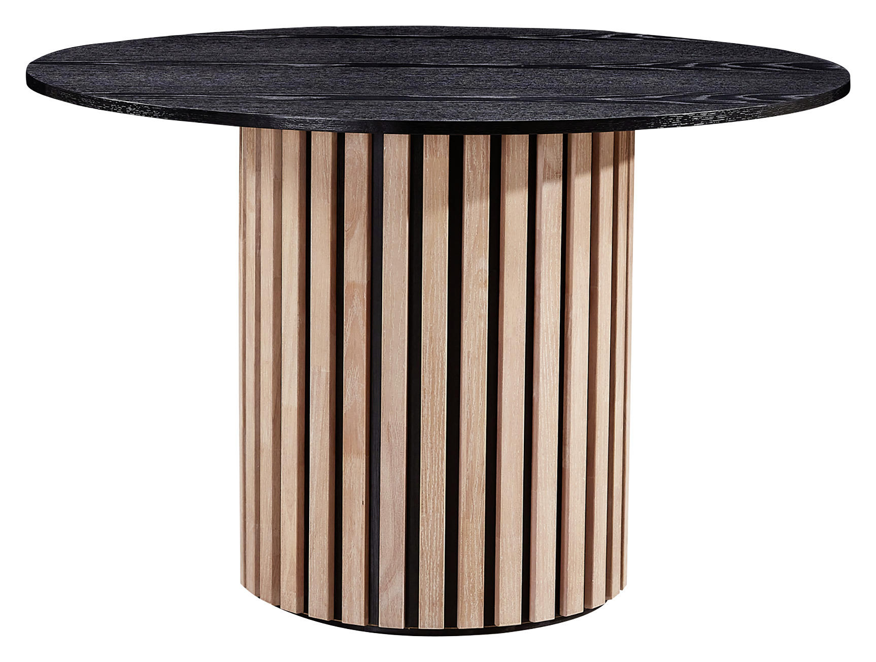 MATBORD i trä 115/115/73 cm - svart/naturfärgad, Design, trä (115/115/73cm)