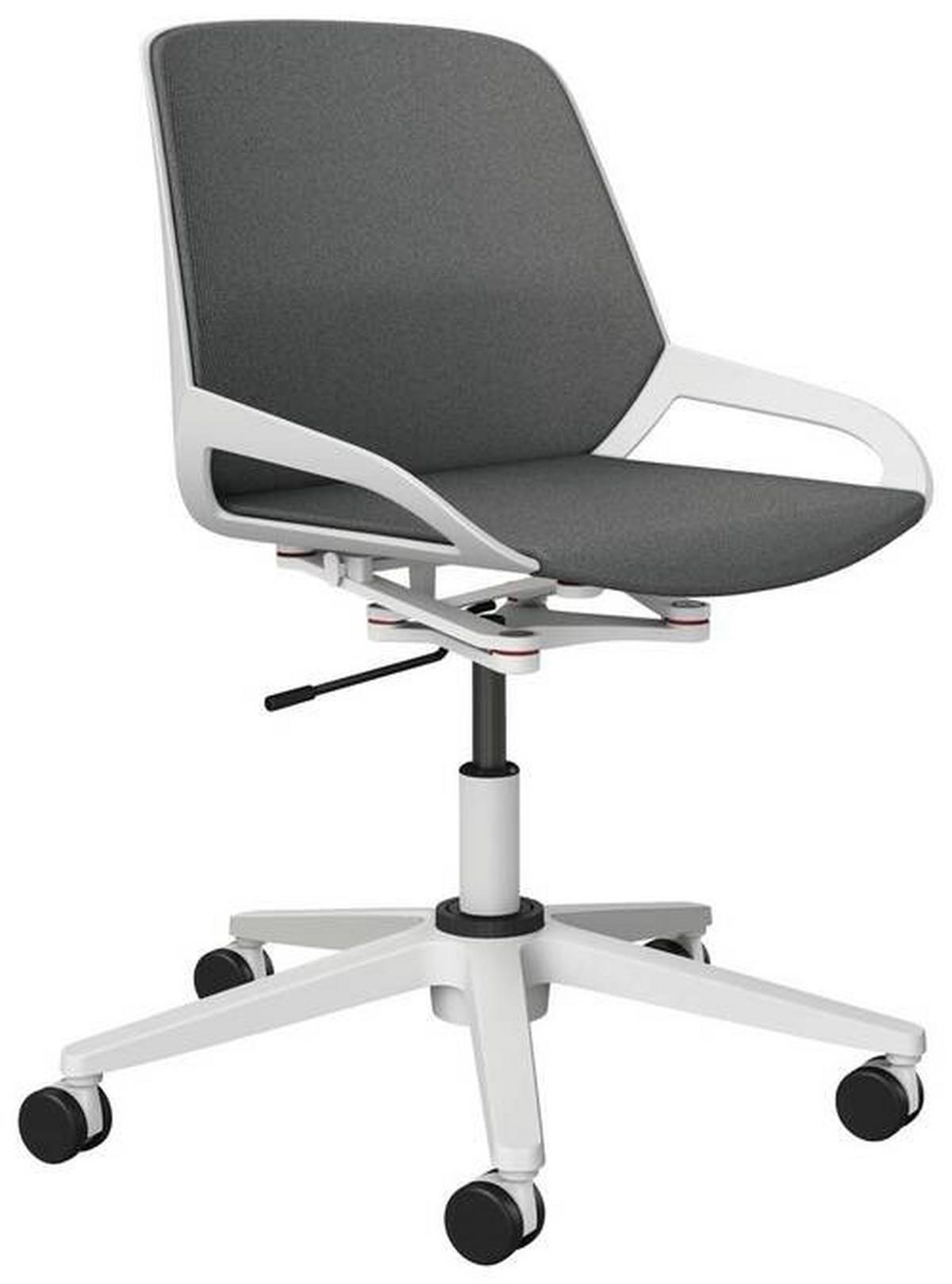 DREHSTUHL Grau, Weiß  - Weiß/Grau, Design, Kunststoff/Textil (70/68/40cm) - Aeris