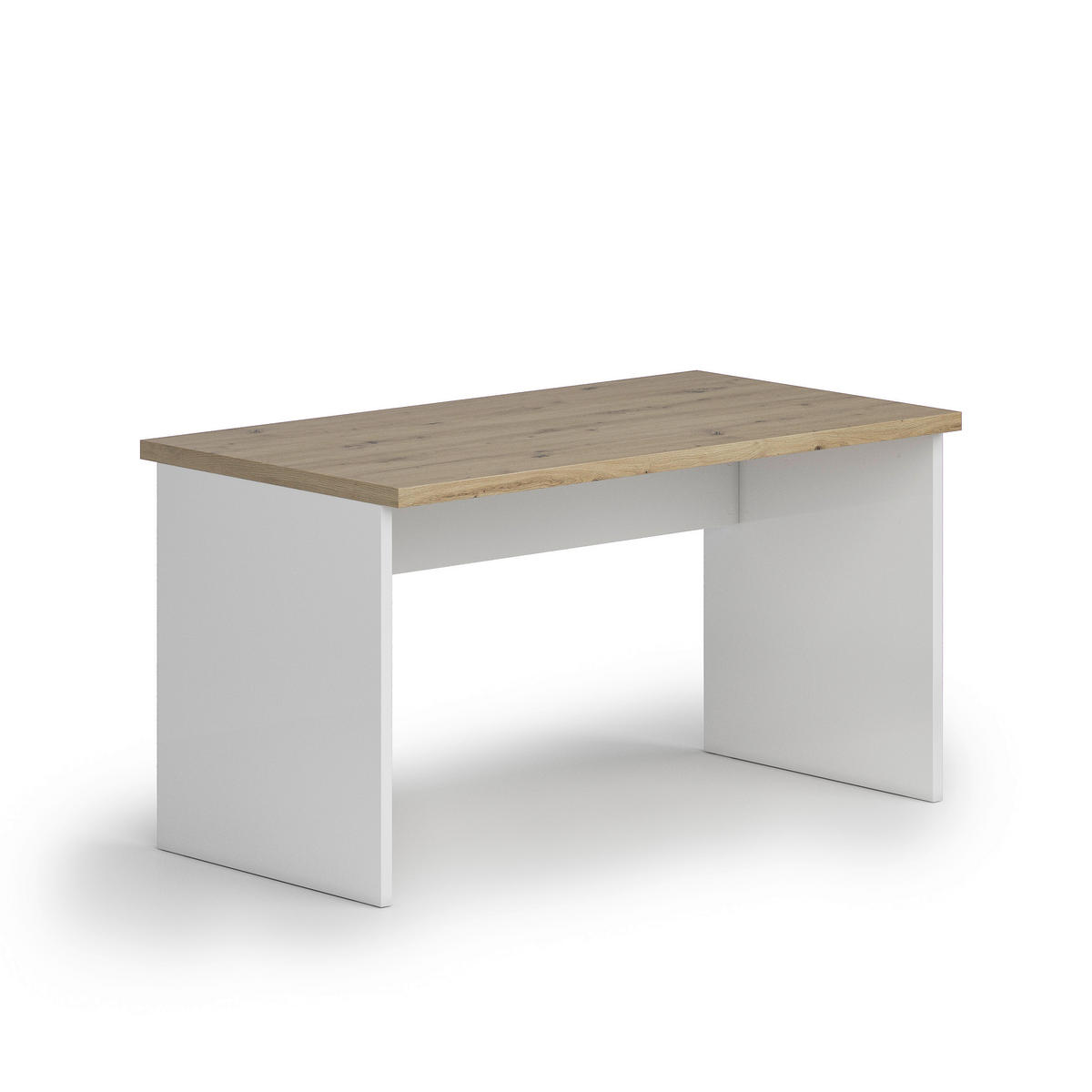 PISAĆI STOL  bijela, boje hrasta  drvni materijal  - bijela/boje hrasta, Design, drvni materijal (140/75/75cm)