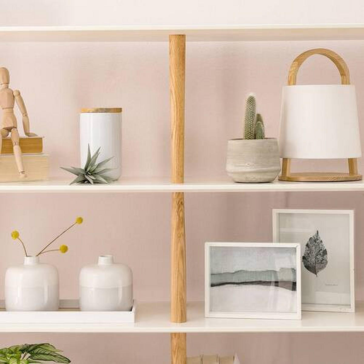 REGAL Eiche furniert Weiß, Eichefarben  - Eichefarben/Weiß, Design, Holz/Holzwerkstoff (160/168/39cm) - MID.YOU