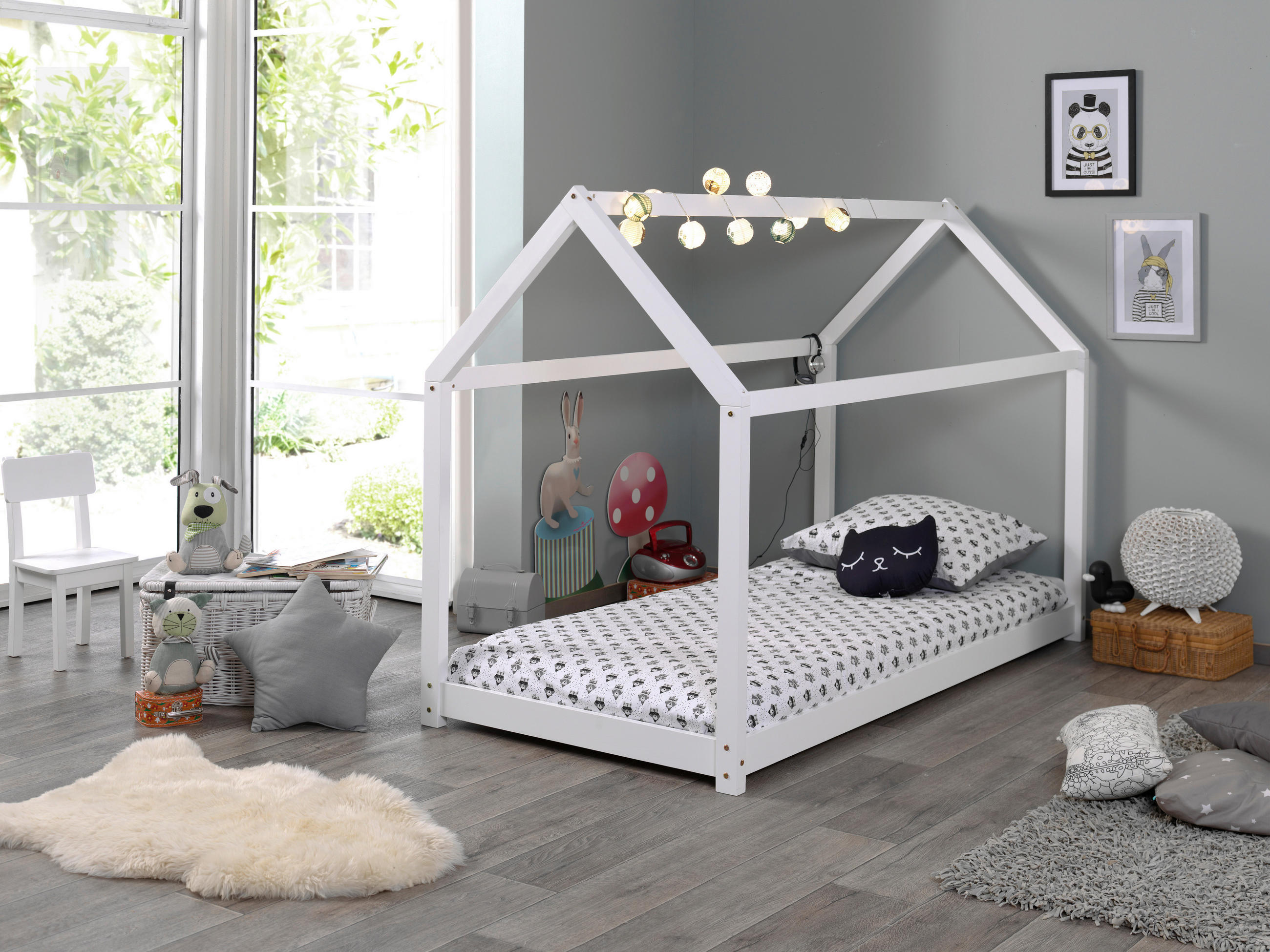 HAUSBETT Matratze, Rollrost 90/200 cm  - Weiß, Natur, Holz/Textil (90/200cm) - MID.YOU
