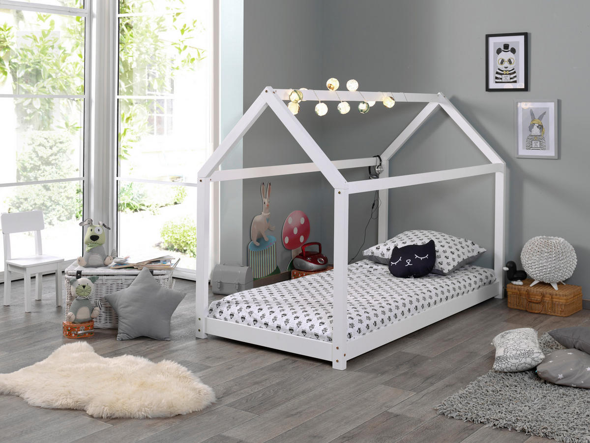 HAUSBETT Matratze, Rollrost 90/200 cm  - Weiß, Natur, Holz/Textil (90/200cm) - MID.YOU