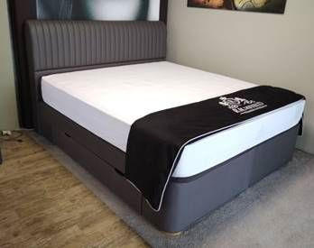 BOXSPRING KREVET 180/200 cm tamnoplava - tamnoplava, Moderno (180/200cm) - Hom`in