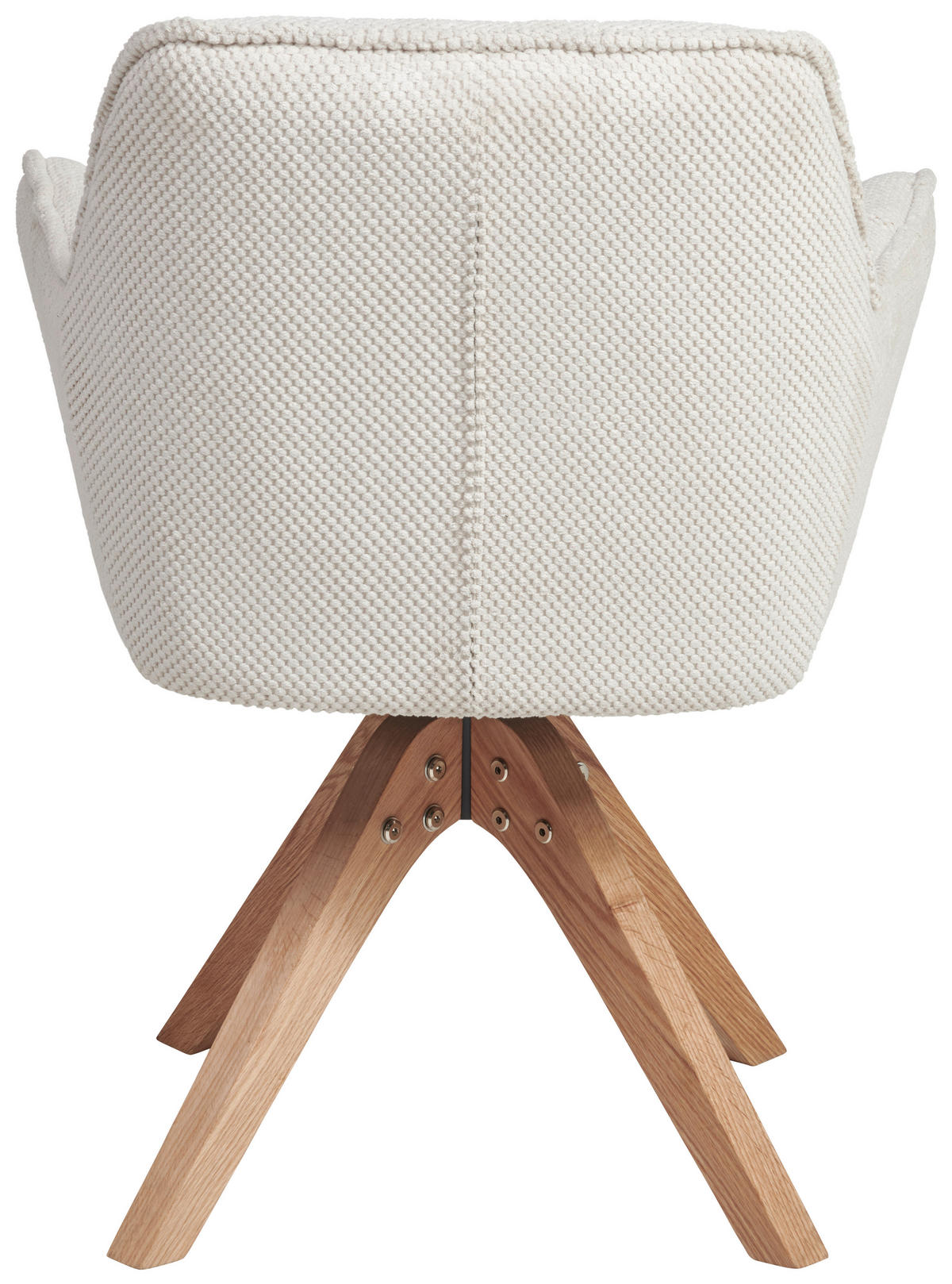 ARMLEHNSTUHL  Sitzfläche 360° drehbar, inklusive Armlehnen Webstoff  - Eichefarben/Beige, Basics, Holz/Textil (61/85/63cm) - MID.YOU