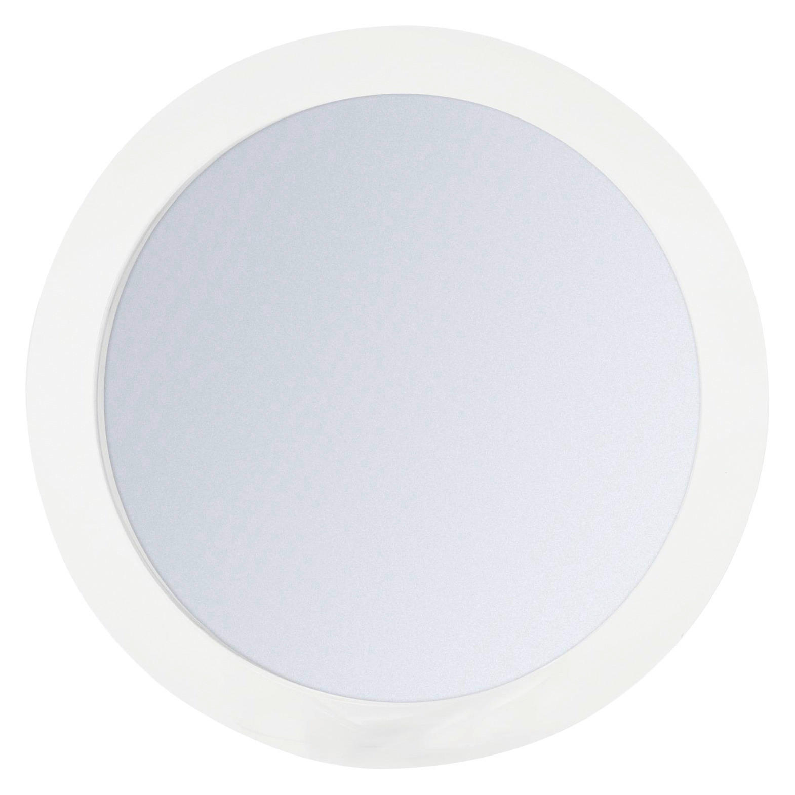 KOSMETICKÉ ZRCADLO, - barvy stříbra, Basics, plast/sklo (16,5/16,5cm) - Sadena