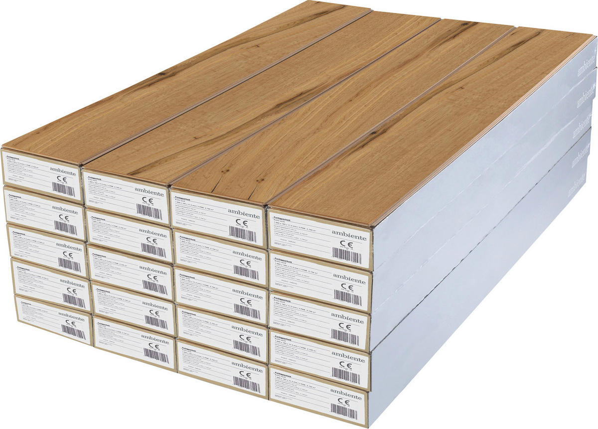 LANDHAUSDIELE Eiche Natur  per  m² - KONVENTIONELL, Holz (190/19/1,4cm) - Ambiente