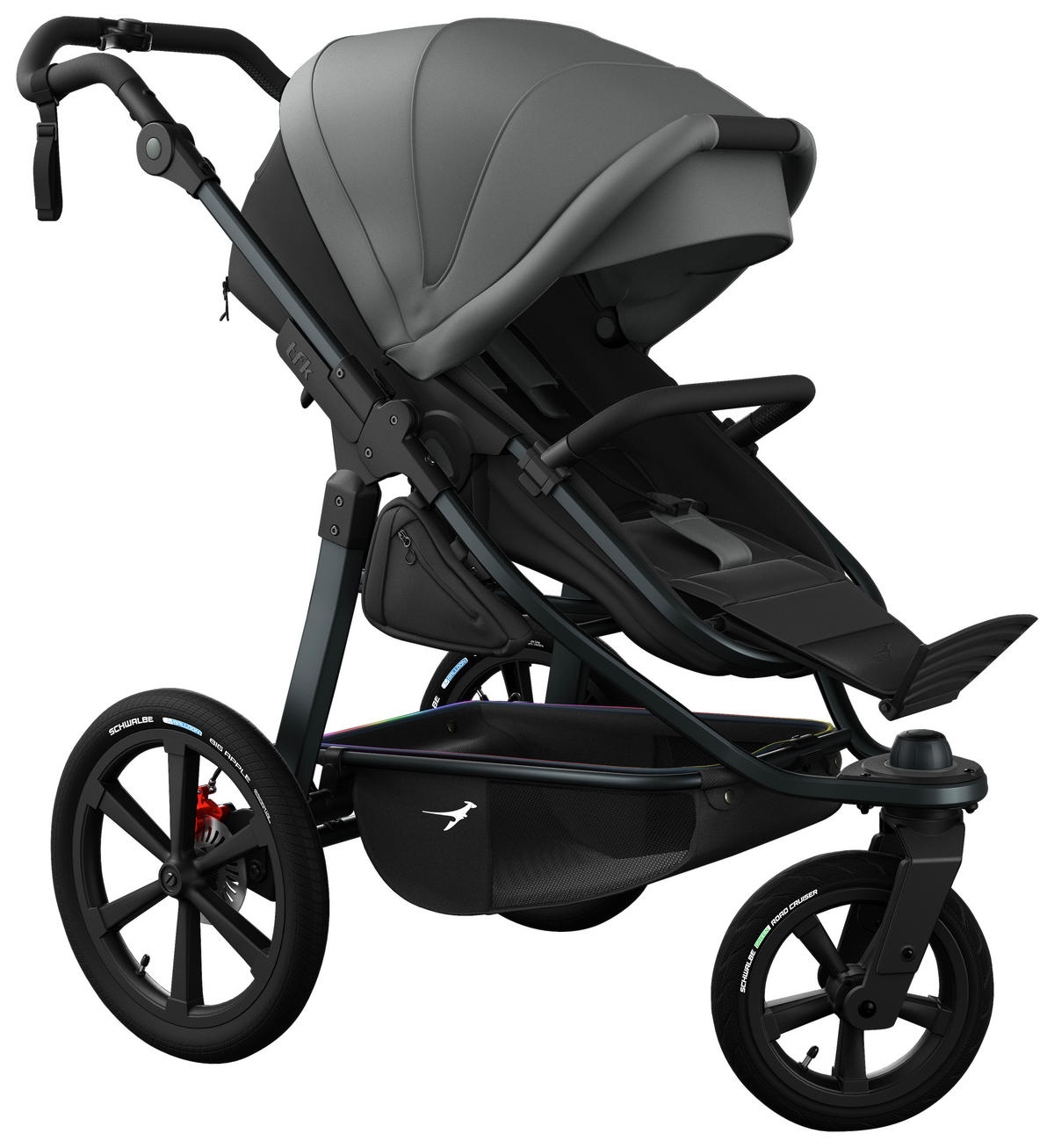 KOMBIKINDERWAGEN TFK Pro  - Anthrazit/Olivgrün, Basics, Textil/Metall (66/118/110cm) - TFK