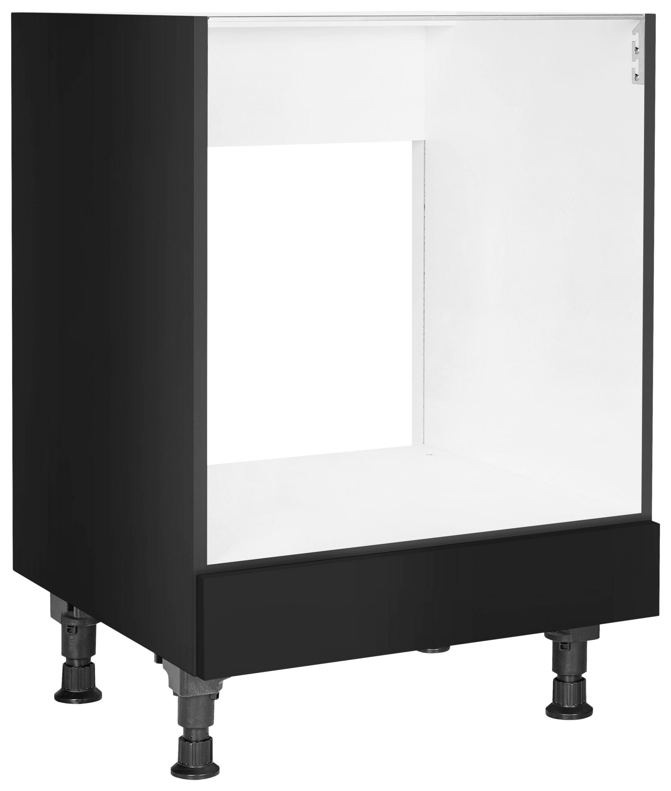 Nobilia Herdumbauschrank Touch Schwarz 60x87x56 cm