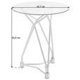 BEISTELLTISCH 46/46/55 cm Nickelfarben rund  - Nickelfarben, Design, Glas/Metall (46/46/55cm) - Xora