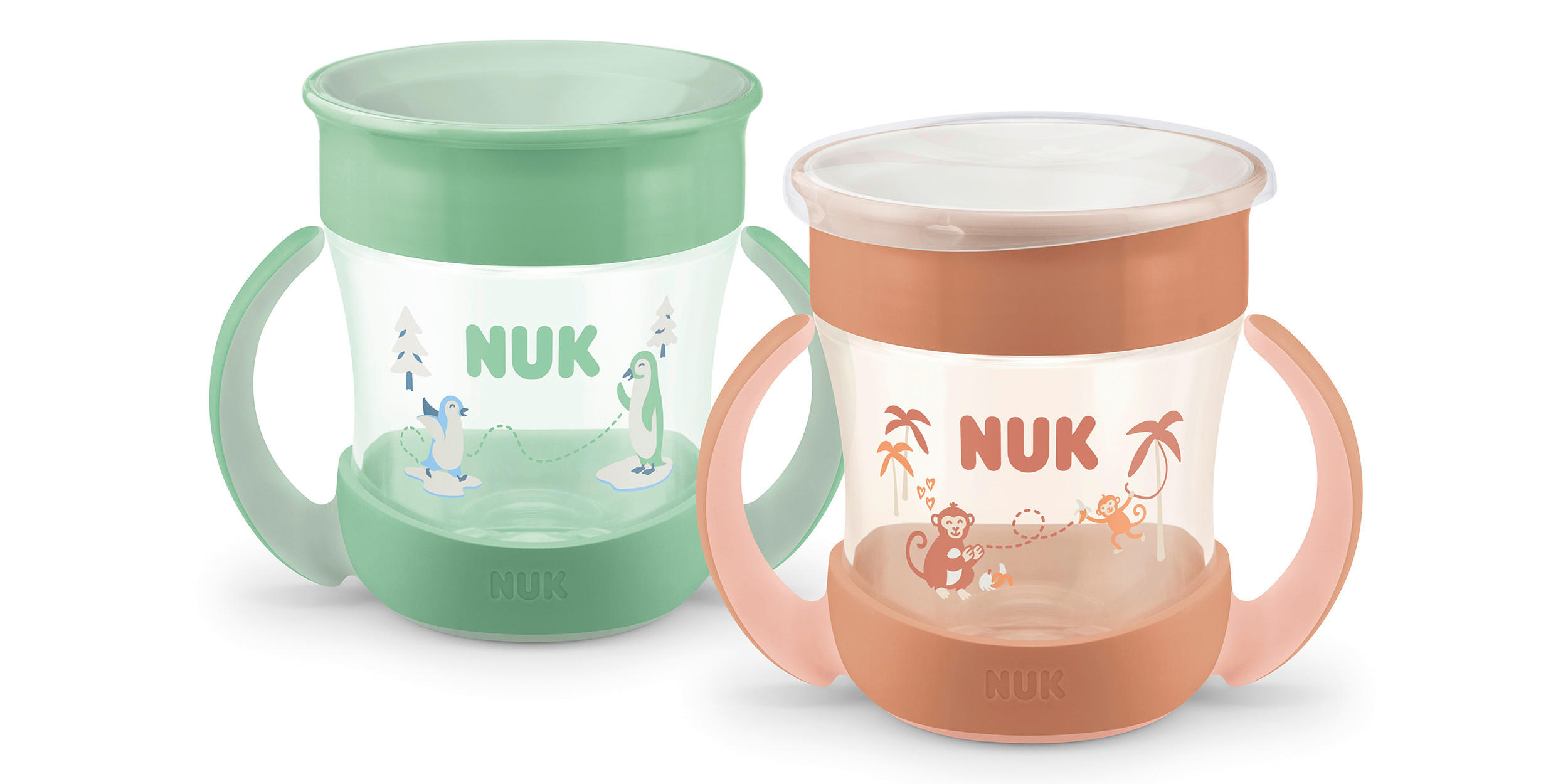 TRINKBECHER NUK First Choice Learner Cup Mini Magic 150ml 150 ml  - Koralle/Salbeigrün, Basics, Kunststoff (150ml) - NUK