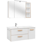 BADEZIMMER  in 113 cm  - Weiß, KONVENTIONELL, Glas/Holzwerkstoff (113cm) - Dieter Knoll