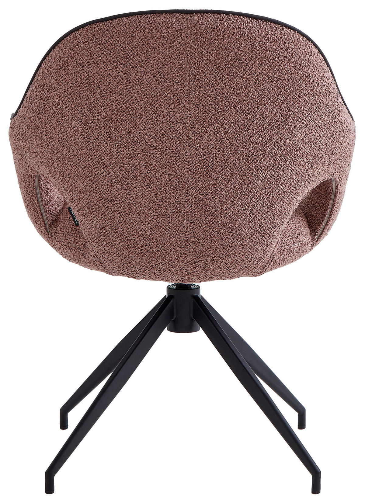 ARMLEHNSTUHL  in Eisen Leinenoptik  - Hellrot/Schwarz, Design, Textil/Metall (62/85/64cm) - Novel