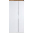 GARDEROBENSCHRANK  in 82,3/189,1/35,2 cm  - Eichefarben/Weiß Hochglanz, MODERN, Holzwerkstoff/Kunststoff (82,3/189,1/35,2cm) - Carryhome