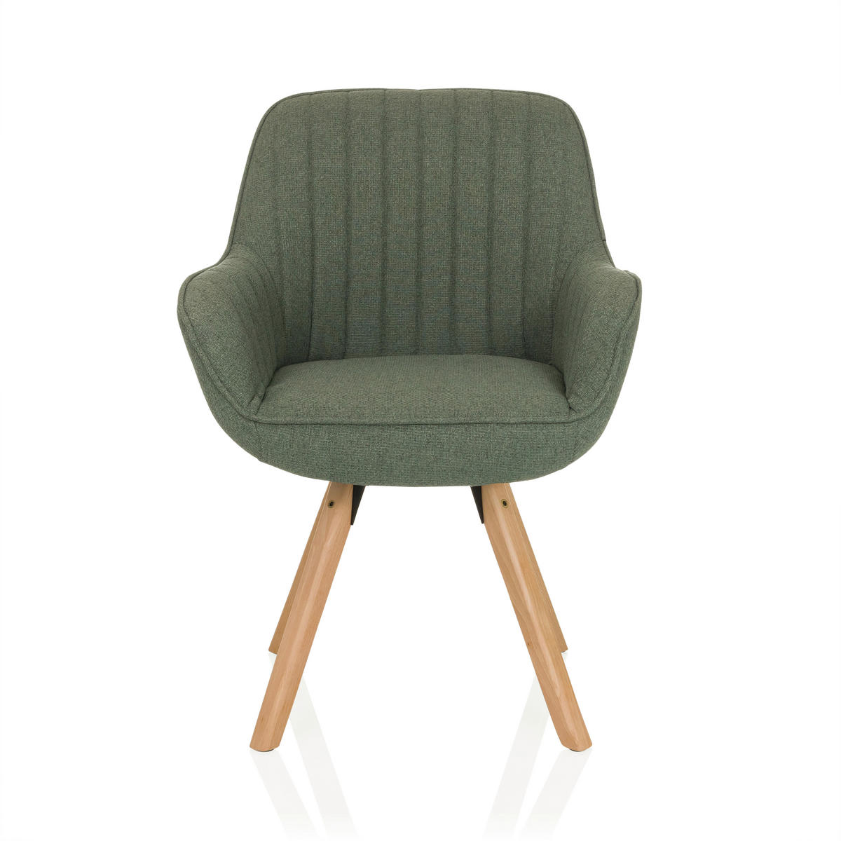 ARMLEHNSTUHL     Mintgrau  - Mintgrau/Buchefarben, MODERN, Holz/Textil (56/84/62cm) - MID.YOU