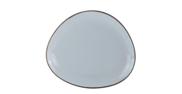 SPEISETELLER AQUA BLUE GRIGIO   30/26 cm  - Blaugrau, Trend, Keramik (30/26cm) - Novel