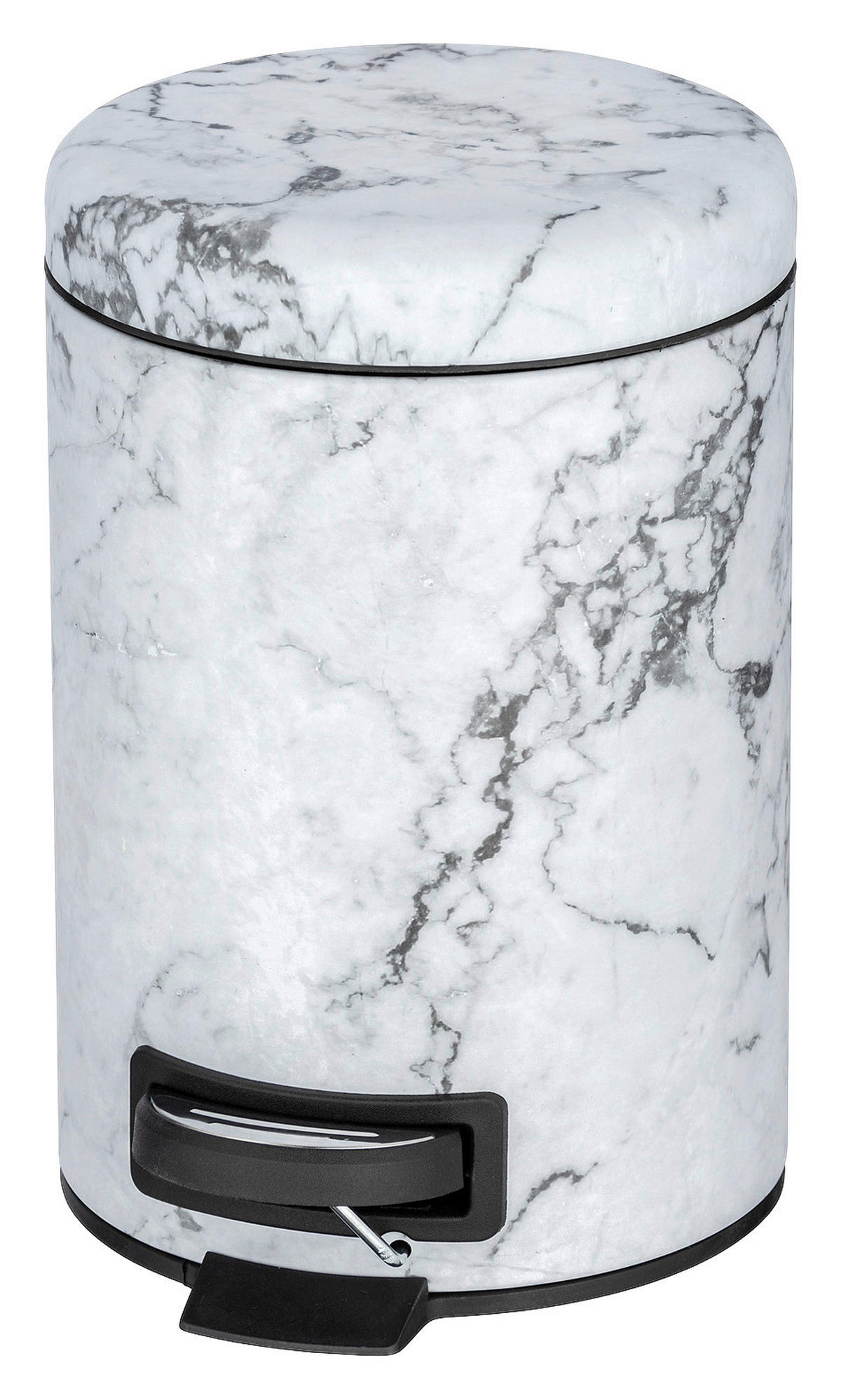 TRETEIMER 3 L  - Schwarz/Weiß, Basics, Kunststoff/Metall (17/25/17cm) - Wenko