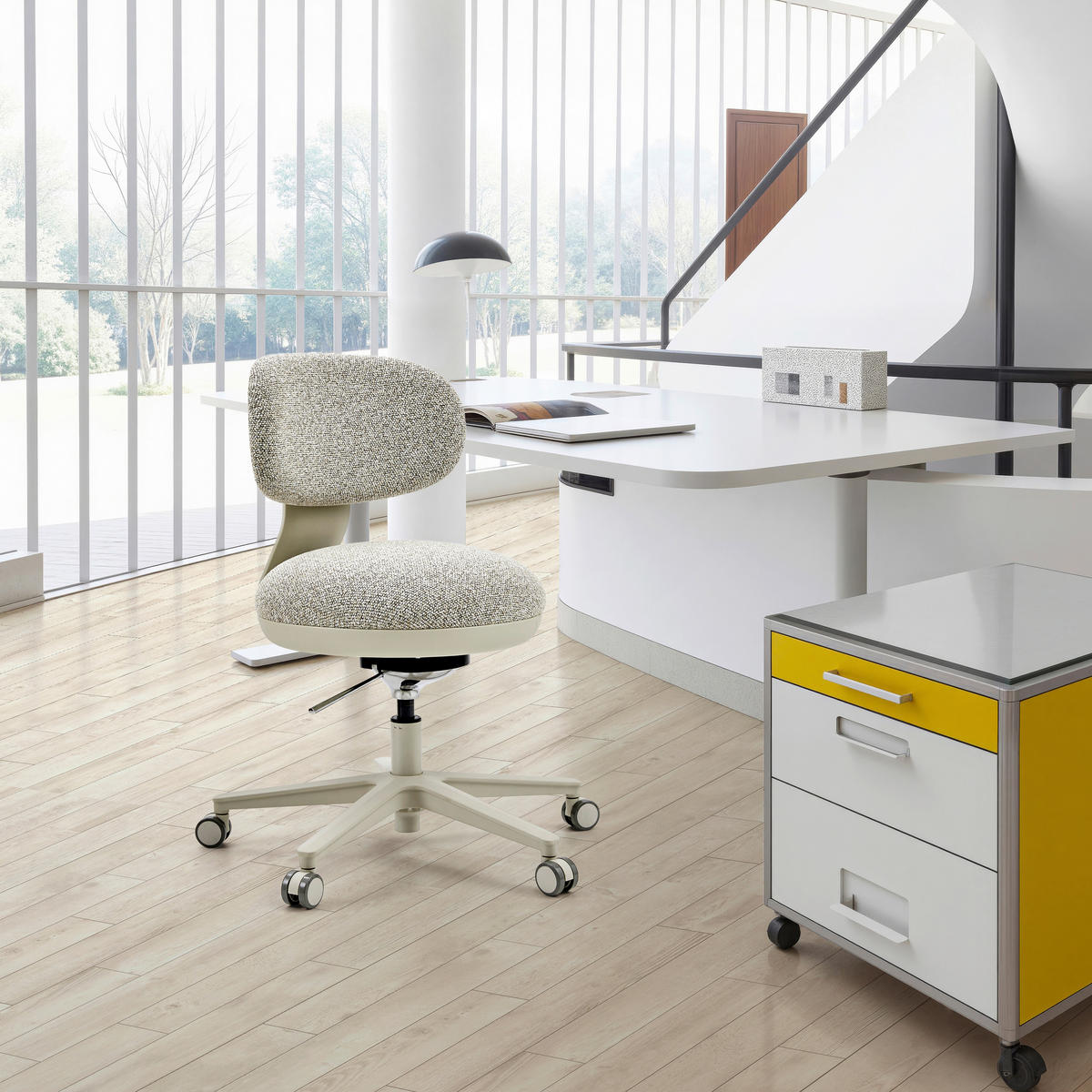 DREHSTUHL  in Flachgewebe Grau  - Grau, MODERN, Kunststoff/Textil (48/85/55cm) - MID.YOU