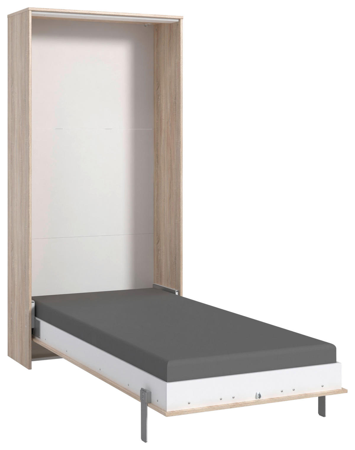 SCHRANKBETT 90/200 cm,  in Eichefarben, Lattenrost inkl.  - Eichefarben, KONVENTIONELL, Holz/Metall (90/200cm) - MID.YOU