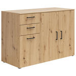 KOMMODE , 120/83/52 cm, 2 Schublade(n)  - Anthrazit/Schwarz, MODERN, Holzwerkstoff/Kunststoff (120/83/52cm) - Carryhome